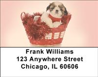 Basket of Shih Tzus Address Labels