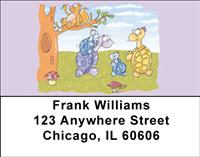 Cartoon Turtles Address Labels