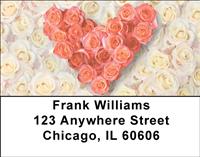 Rose Hearts Address Labels