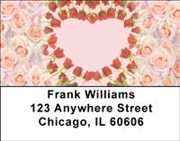 Rose Hearts Address Labels