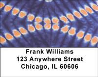 Tie Dye Cloth Address Labels