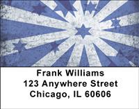 Grunge Stars And Rays Address Labels