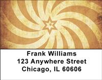 Grunge Stars And Rays Address Labels