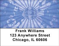 Grunge Stars And Rays Address Labels