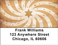 Grunge Stars And Rays Address Labels