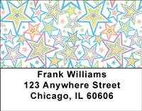 Rainbow Stars Address Labels
