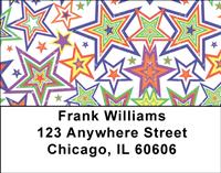 Rainbow Stars Address Labels