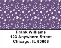 Silver Stars Address Labels