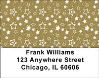 Silver Stars Address Labels