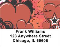 Hearts And Stars Address Labels