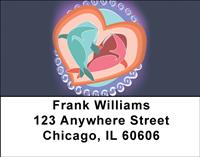 Romantic Whales Address Labels