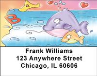 Romantic Whales Address Labels