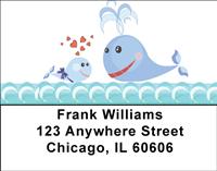 Romantic Whales Address Labels
