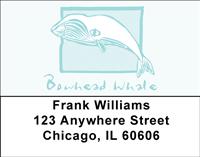 Woodcut Whales Address Labels
