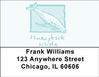Woodcut Whales Address Labels