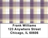 Fashionable Plaid Address Labels