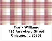 Fashionable Plaid Address Labels