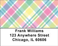 Pastel Plaid Address Labels