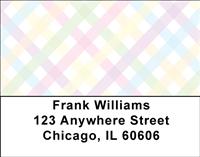 Pastel Plaid Address Labels