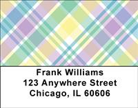 Pastel Plaid Address Labels