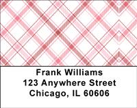 Pink Plaid Address Labels