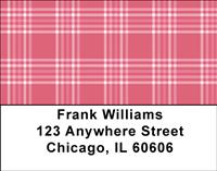 Pink Plaid Address Labels