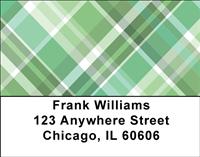 Green Plaid Address Labels