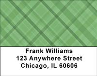 Green Plaid Address Labels