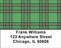 Green Plaid Address Labels
