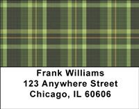 Green Plaid Address Labels