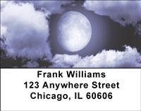 Moon and Clouds Address Labels