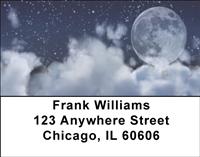 Moon and Clouds Address Labels