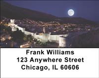 Moon Over Cities Address Labels