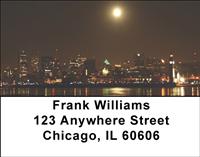 Moon Over Cities Address Labels