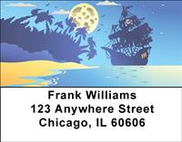 Night Seascape Address Labels