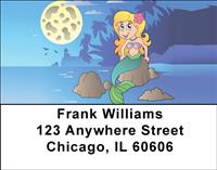 Night Seascape Address Labels