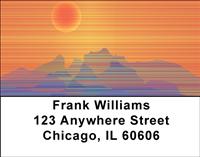 Abstract Landscape Address Labels