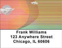 Abstract Landscape Address Labels