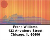 Abstract Landscape Address Labels