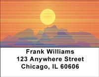 Abstract Landscape Address Labels