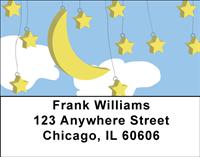 Hanging Moon and Stars Address Labels