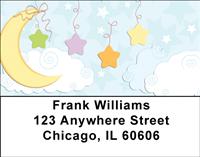 Hanging Moon and Stars Address Labels