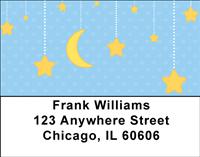 Hanging Moon and Stars Address Labels