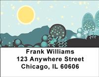 Night Abstract Landsacpe Address Labels