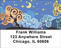 Night Abstract Landsacpe Address Labels