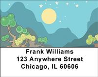 Night Abstract Landsacpe Address Labels