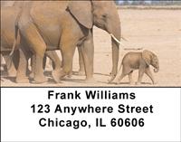 Elephant Family Address Labels