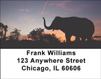 Sunset Elephants Address Labels