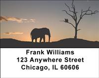 Sunset Elephants Address Labels