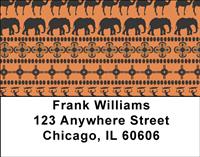 African Motif Address Labels